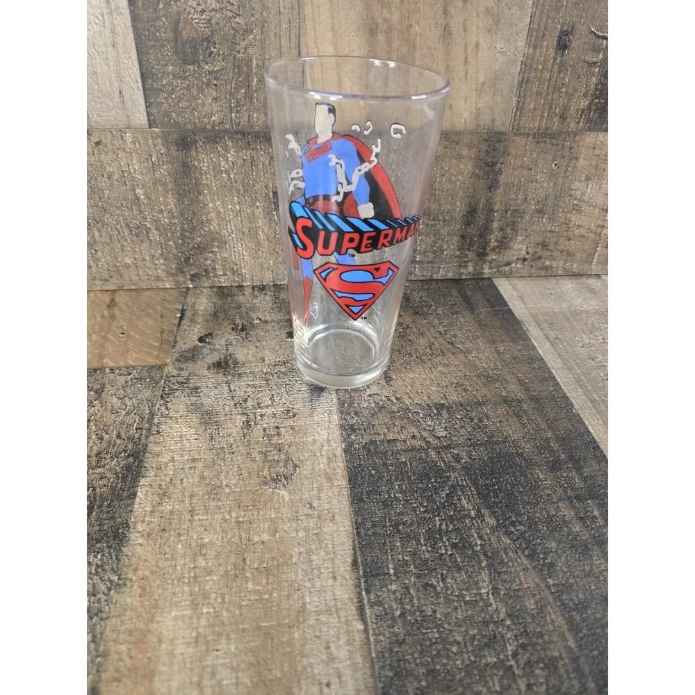 Vintage 1975 Superman Pepsi Collector Series Glass DC Comics‎ Tumbler Retro